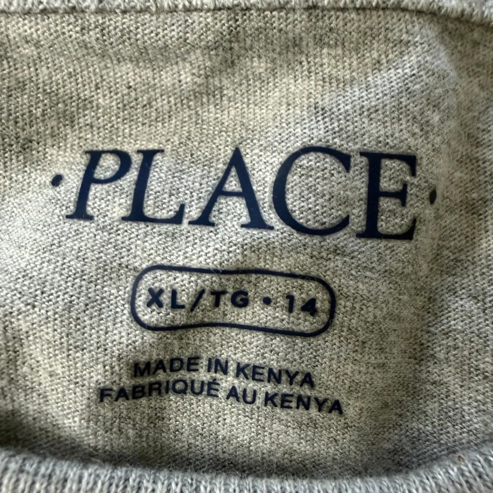 The Children's Place Kids Gray T-Shirt Size XL 14 NWT Crew Neck Basic Tee